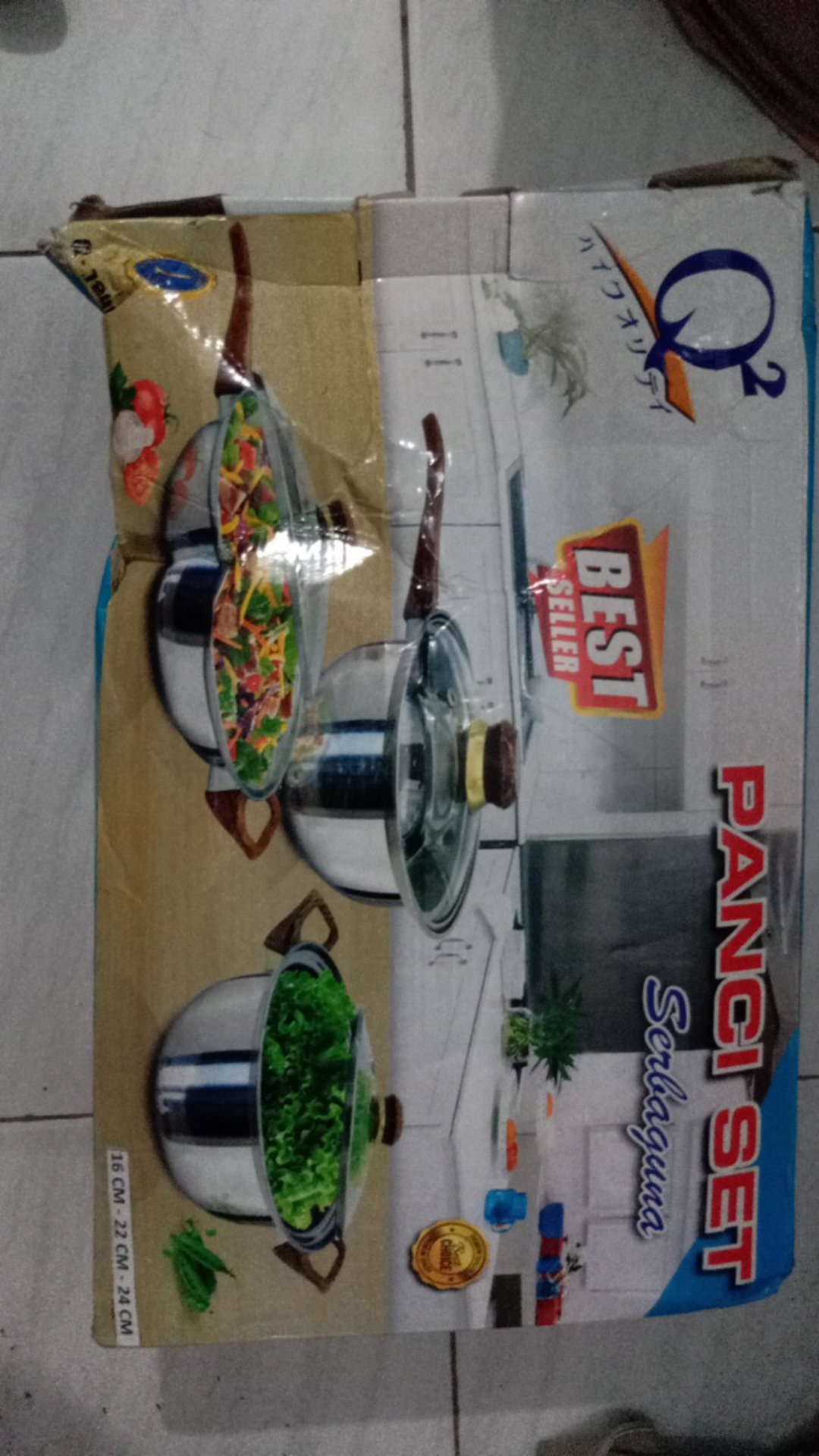 Q2 7206 Panci Set Stainless Steel 6 Pcs Set Q2-7206