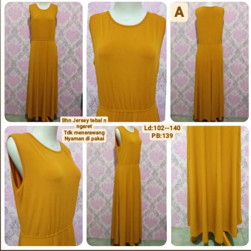 longdreas jumbo wanita/baju terusan jumbo