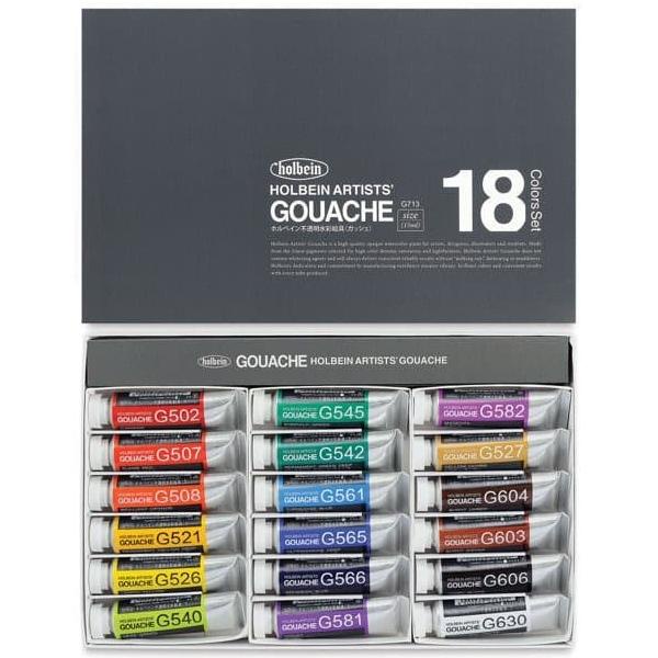 

Holbein Artists' Gouache (Opaque Water Colors) 18 Colours / 1 Set Termurah