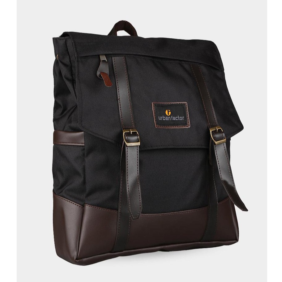 HIGHWAY BLACK |Urban Factor x FORIND| Tas Ransel Ori Bag Polos Pria Wanita Backpack Baru New Origina