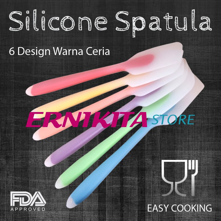 Spatula Silikon Food Grade - Spatula Baking - Sendok Kue Tahan Panas