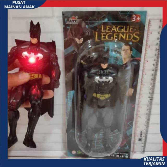 ROBOT BATMAN Nyala Lampu Mainan Anak No.16A-2 /Action Figure Pajangan Karakter Superhero