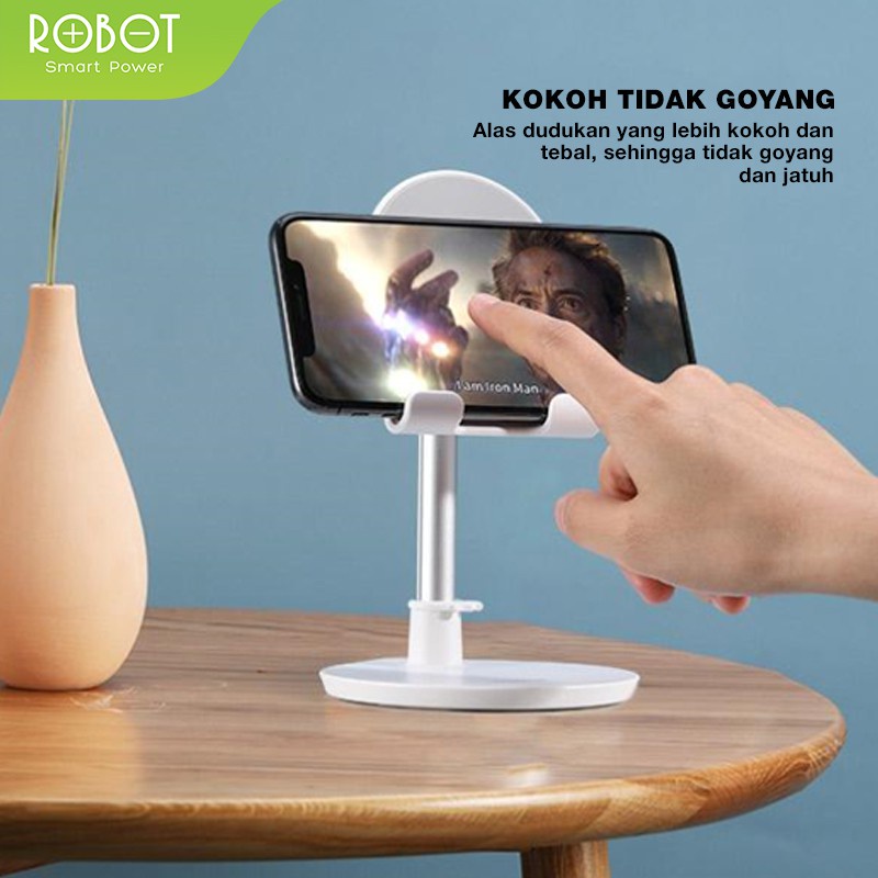 promo Universal Stand Holder ROBOT RT-US05 Tablet Smartphone Adjustable Stand Holder Original BY.SULTAN