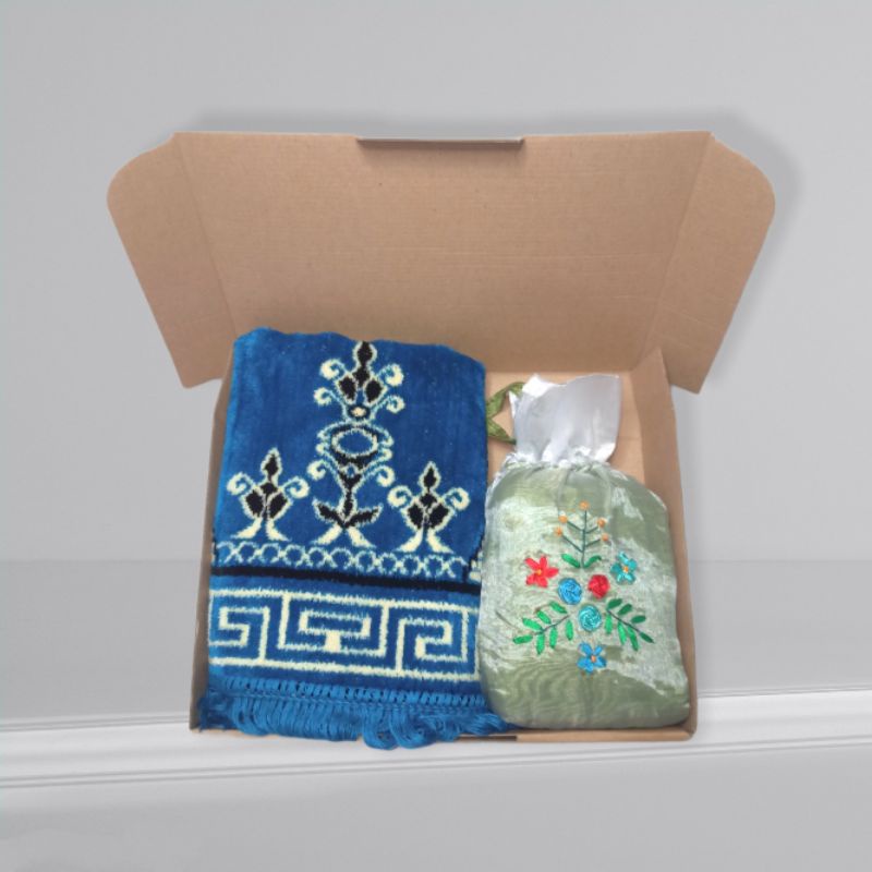 Hampers paket mukena dan sajadah