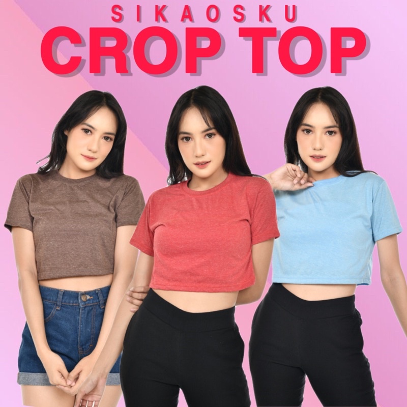 ATASAN KAOS  CROP TOP MISTY BAJU WANITA CROP TEE KOREAN