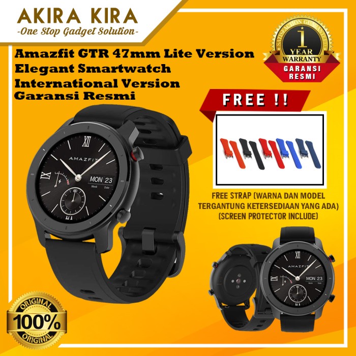 Amazfit GTR 47mm Lite Version (Non GPS) Elegant Smartwatch