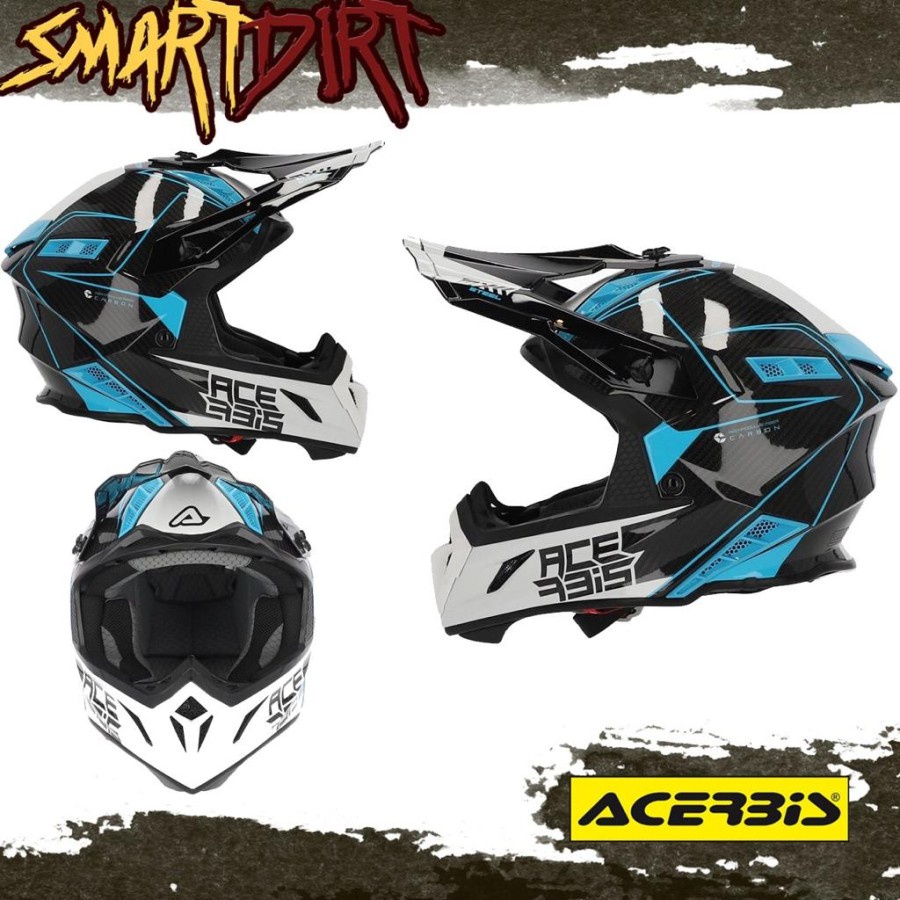 HELM MOTOR ACERBIS STEEL CARBON BLUE SKY HELM CROSS ACERBIS ORIGINAL
