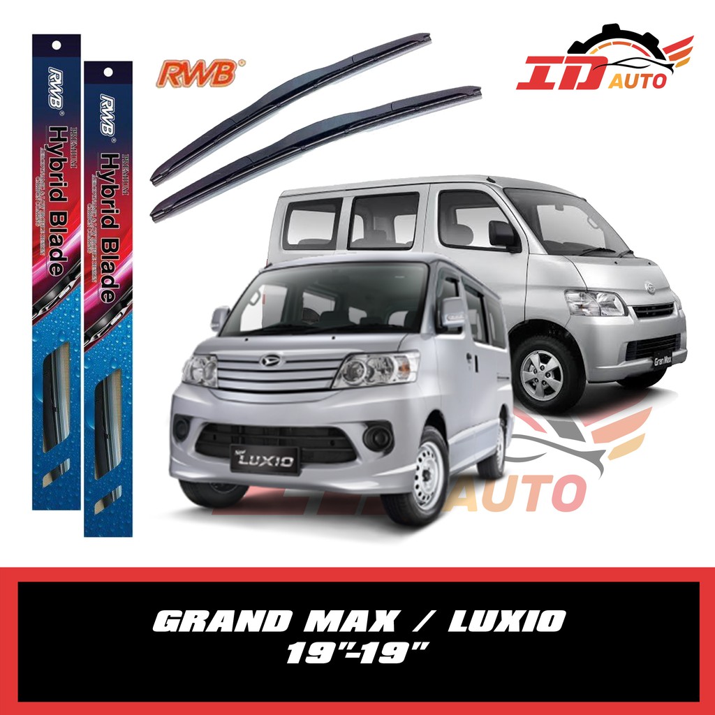 WIPER GRAND MAX / LUXIO SET UKURAN 19 DAN 19 MERK RWB