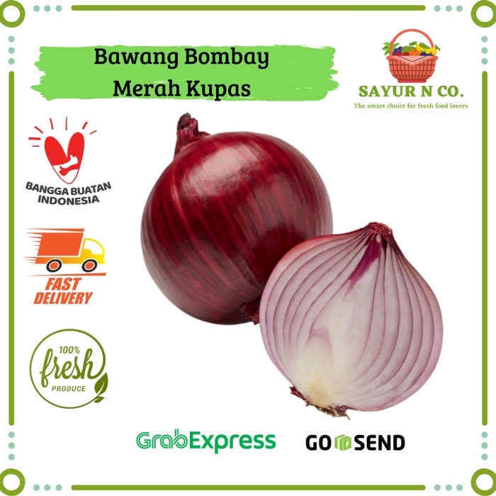 

Bawang Bombay Merah Kupas Segar | Sayur N Co Bekasi