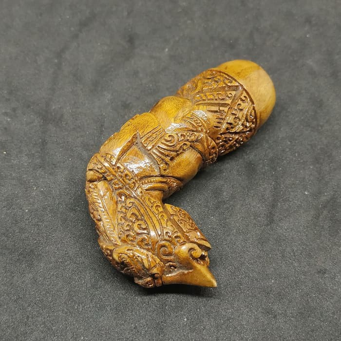 Handle Gagang Hulu Keris Kayu Ukir Ukiran Jawa Demang Model Kuno