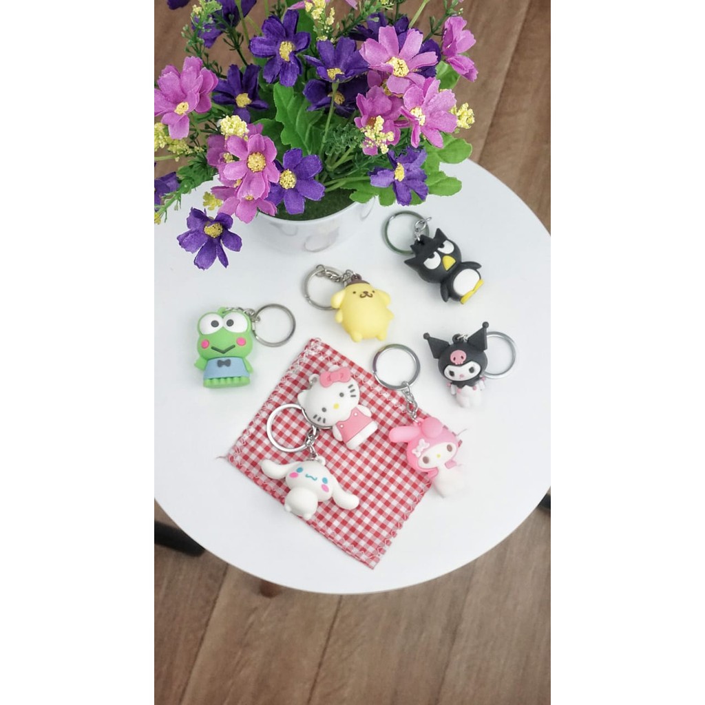 GANTUNGAN KUNCI HELLO KITTY MELODY BADTZ MARU KEROPPI CINAMOROLL KUROMI KEYCHAIN SANRIO KEY RING