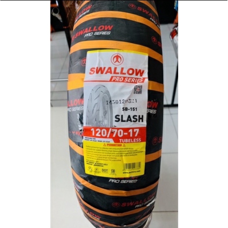 Ban Luar Swallow SB 151 SLASH -151 120/ 70-17 TL TUBELESS SOFT COMPOUND BY SWALLOW