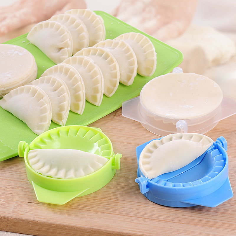 Dumpling DIY Dapur Kue Kering Plastik Mudah Masak Gadget Tools Chinese Baozi Cetakan Pie Bun Dough Maker Mould