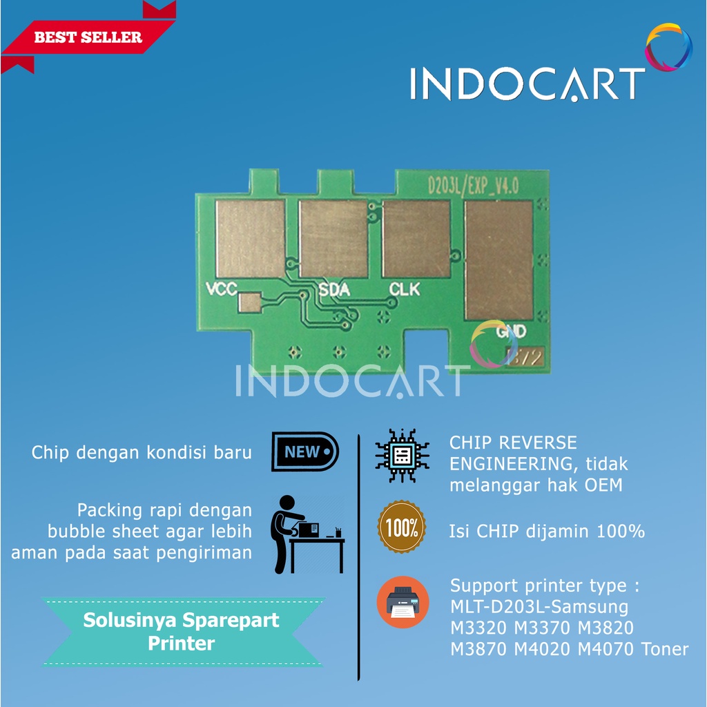 Chip MLT-D203L-Samsung M3320 M3370 M3820 M3870 M4020 M4070 Toner-5K