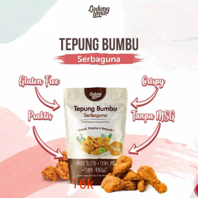 

Ladang Lima Tepung Bumbu Serbaguna 150gr/Tepung Bumbu Sehat Non MSG/Healthy Flour/Diet Food