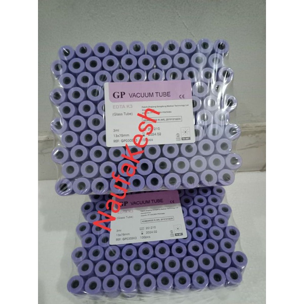 Tabung EDTA 3 ml Plastik GP
