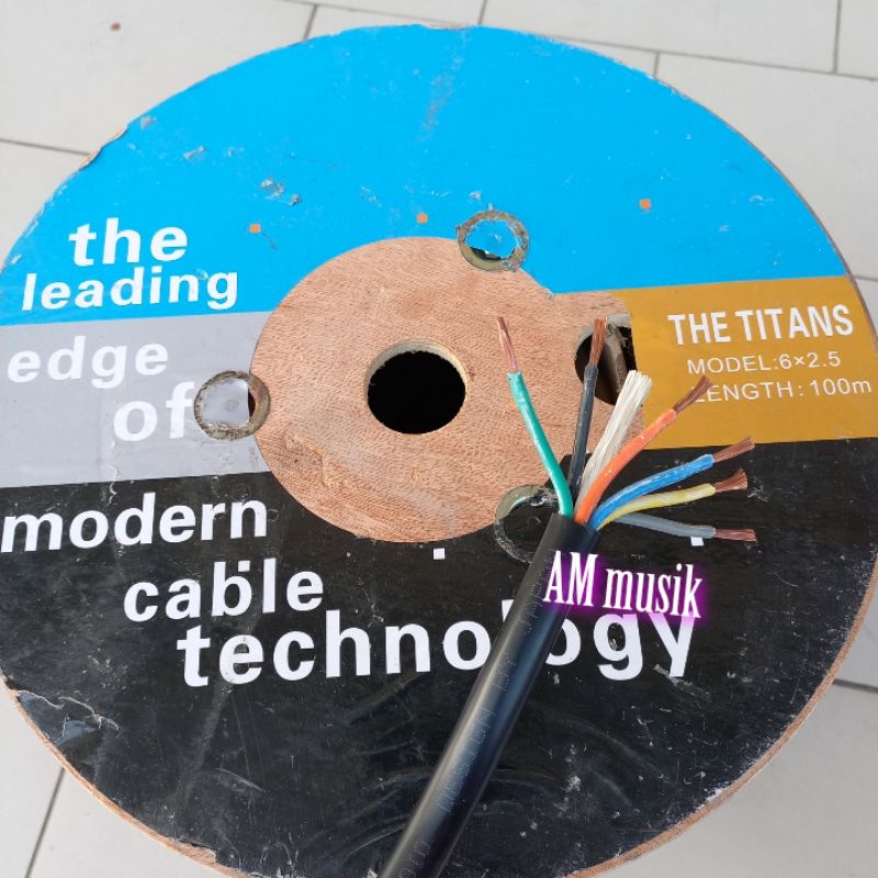KABEL SPEAKER TITAN 6X2,5 SERABUT TEMBAGS ISI 6 ( 1 ROLL )