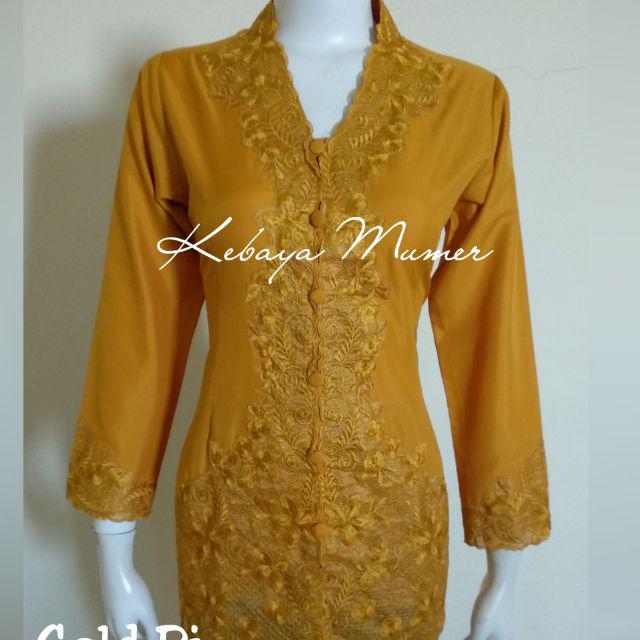 Kebaya Encim. Kebaya Murah. Kebaya Bordir. Kebaya Modern. Kebaya Mumer. Kebaya Jadi-Gold Rot Snda Pj