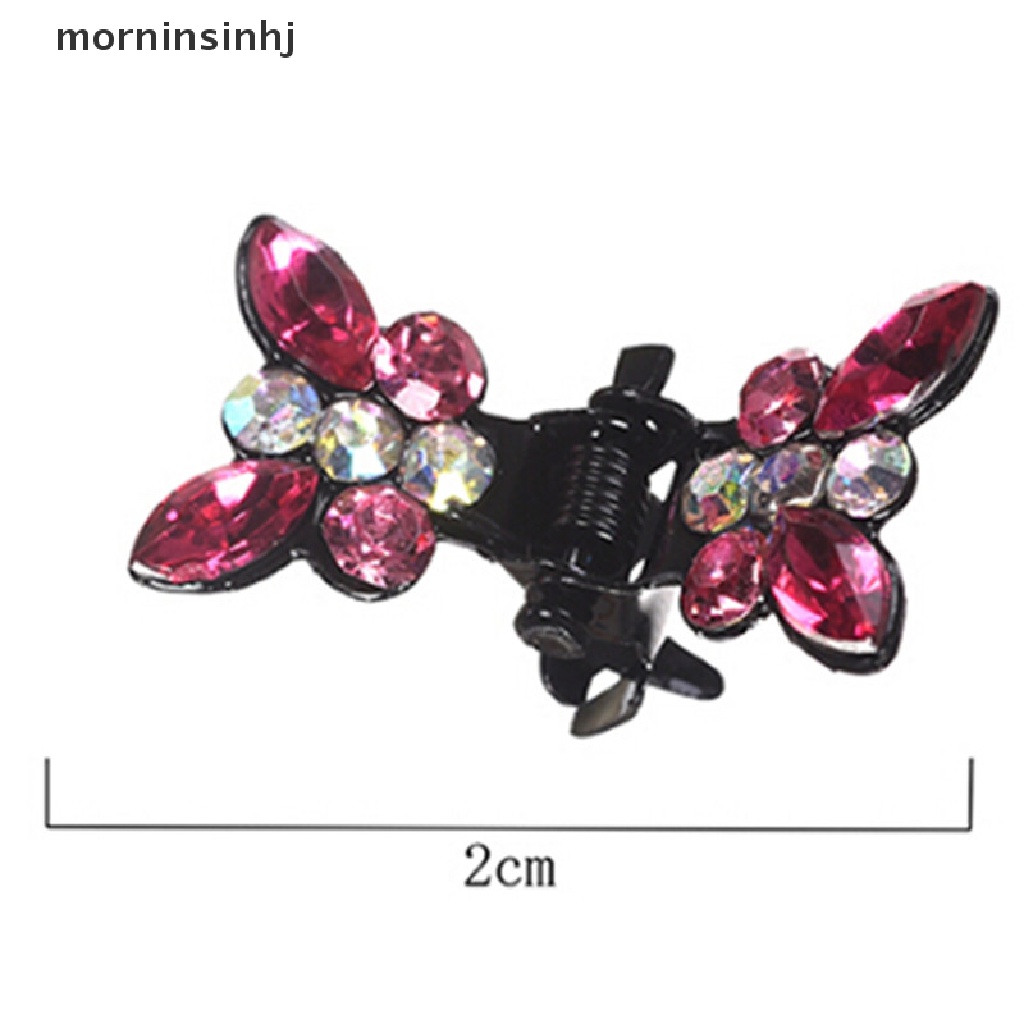 Mornin 12pcs Jepit Rambut Butterfly Bahan Plastik Untuk Salon