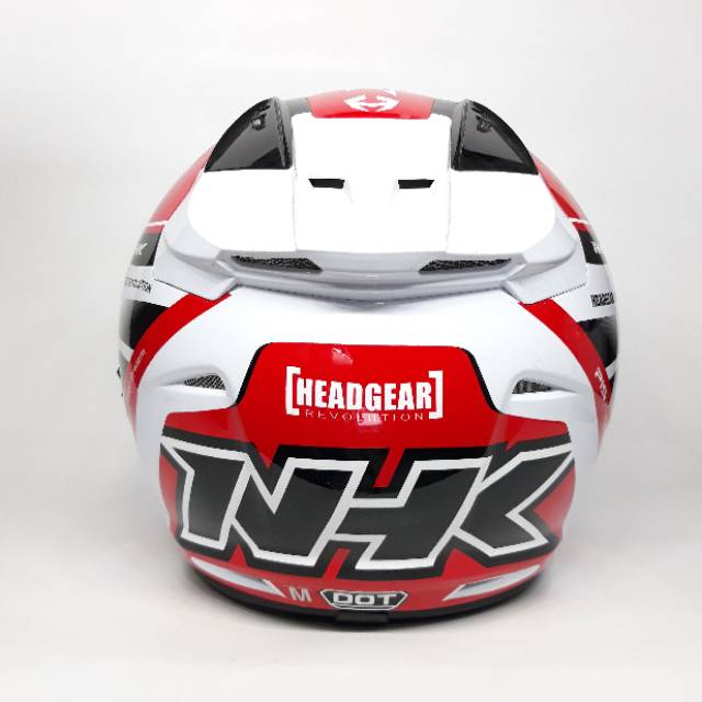 Helm NHK R1 Head Gear White Red