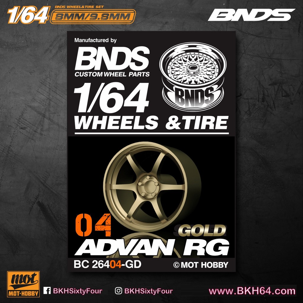 Ban Karet BNDS PRO Edt 4GD 9.8mm LONG AXLE GOLD VHTF