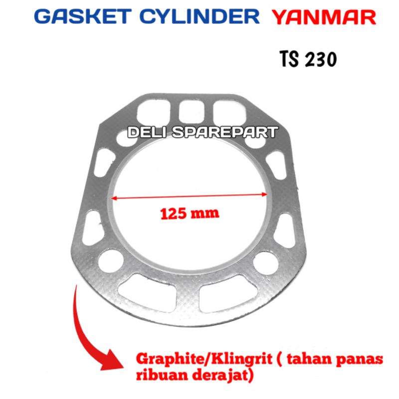 Ts230 gasket cylinder head paking deksel yanmar ts230