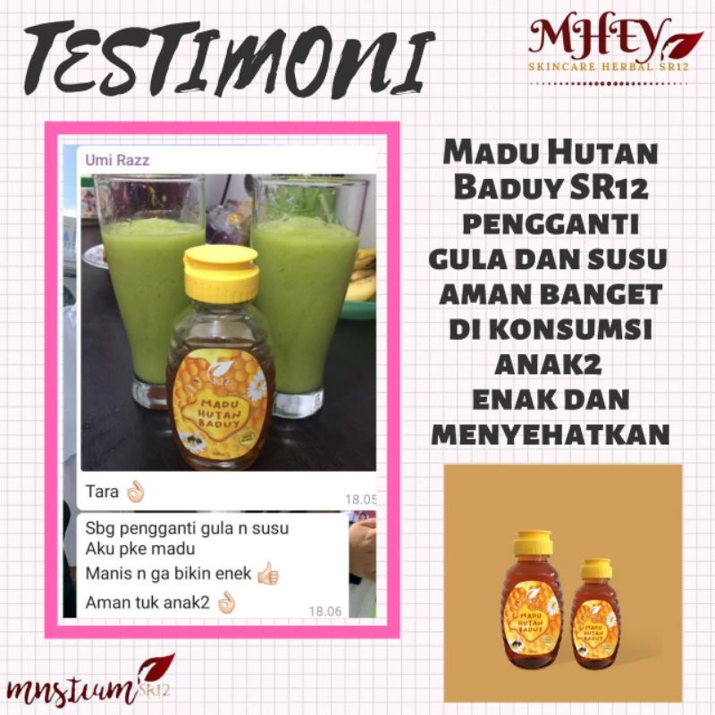 Madu Hutan Baduy/ Madu 100% Murni/ Madu Asli SR12/ Madu Hutan Asli Murni