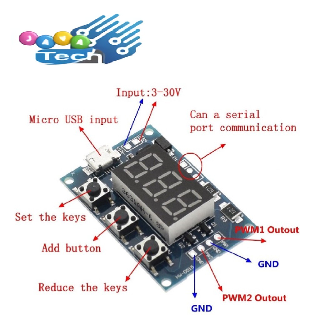 Modul 2 Channel Adjustable PWM Generator dengan Display Indikator