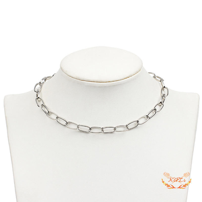 Kalung Rantai,Tebal Individu Fashion Rantai,Uang Gaya Punk,Pendek Perhiasan,Wanita Modis