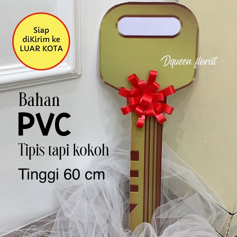 Kunci rumah simbolis bahan PVC yang aman untuk dikirim keluar kota