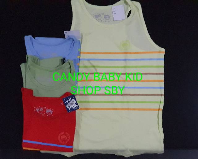 Singlet Anak Ryan Club Kaos Kutungan Santai Size 12 Murah Halus Lembut