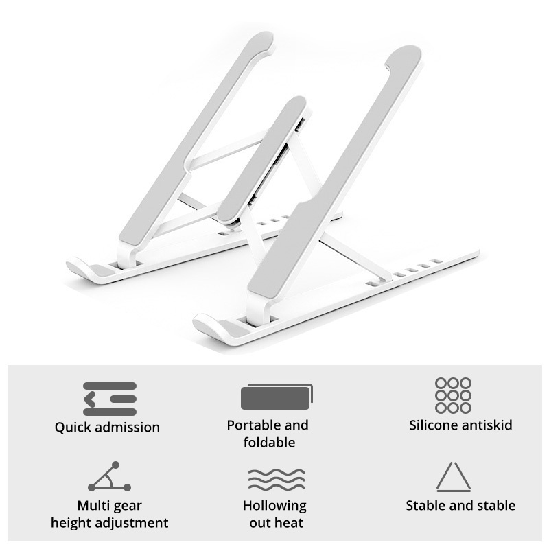 【COD】Jovitech Laptop Stand Holder Portable Lipat Full Alumunium 6 Ketinggian - LH01