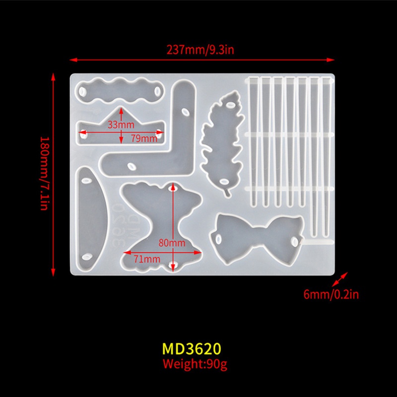 Siy Set Cetakan Resin Epoksi DIY Bahan Silikon Untuk Wanita