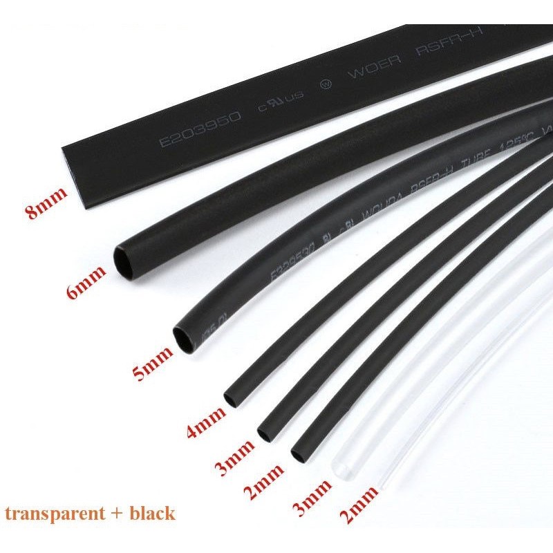 ISOLASI BAKAR PERMETER SELONGSONG KABEL 4mm HEAT SHRINK SELANG BAKAR ISOLASI SELONGSONG 4  MM