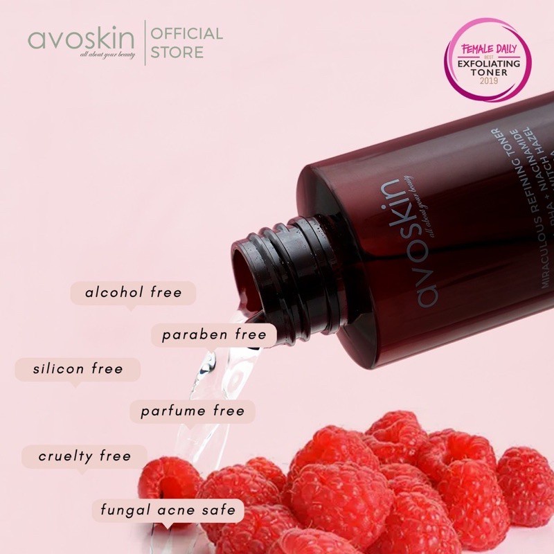 AVOSKIN Miraculous Refining Toner 20ml/100ml (Exfoliating Toner)