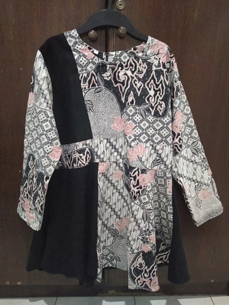 S M L Xl Xxl Xxxl 4l 5l Batik Kahuripan Atasan Batik Modern - Atasan Batik Wanita - Batik Kombinasi