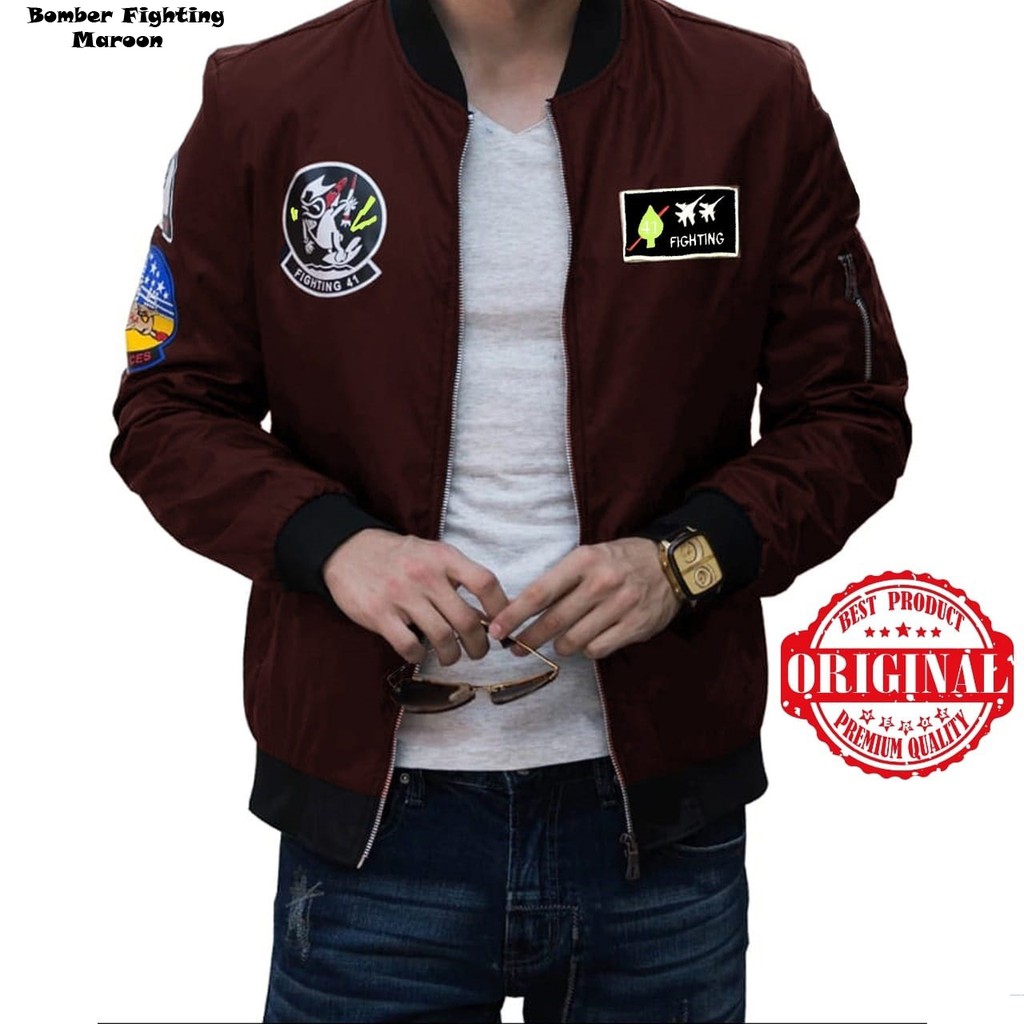 Jaket Bomber Fighting/Jaket Bomber Cowok Termurah/Jaket Outdoor Pria/Jaket Casual Stylish Pria