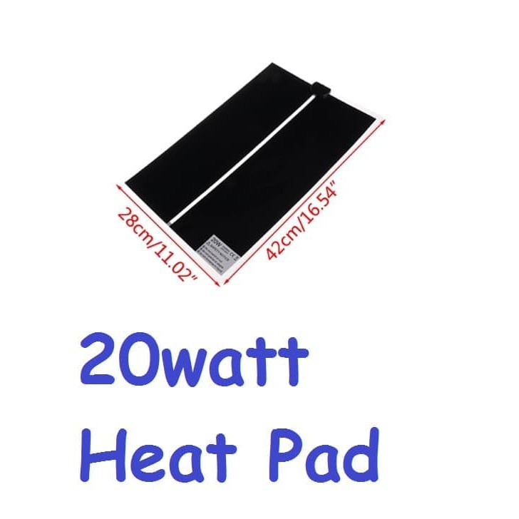 20w Heat Pad 28 x 42 cm Heat Mat Pemanas Incubator Kandang Reptil Kucing Anjing Sulcata Aldabra Kada