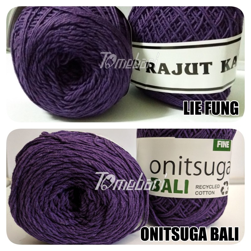 BENANG RAJUT KATUN UNGU GELAP TB - 014 LIE FUNG ONITSUGA BALI