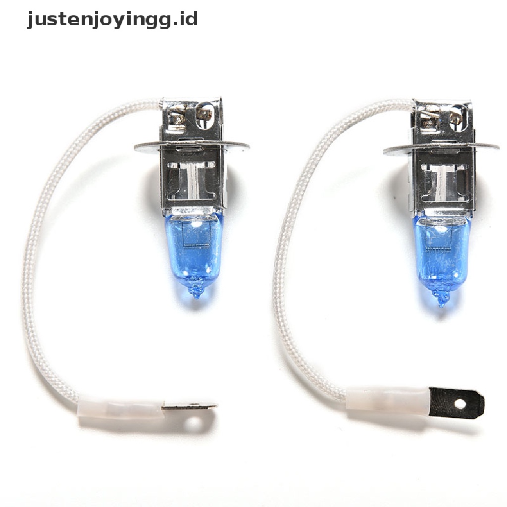 2pcs Lampu Halogen H3 12V 55W Super Terang Warna Putih Untuk Mobil