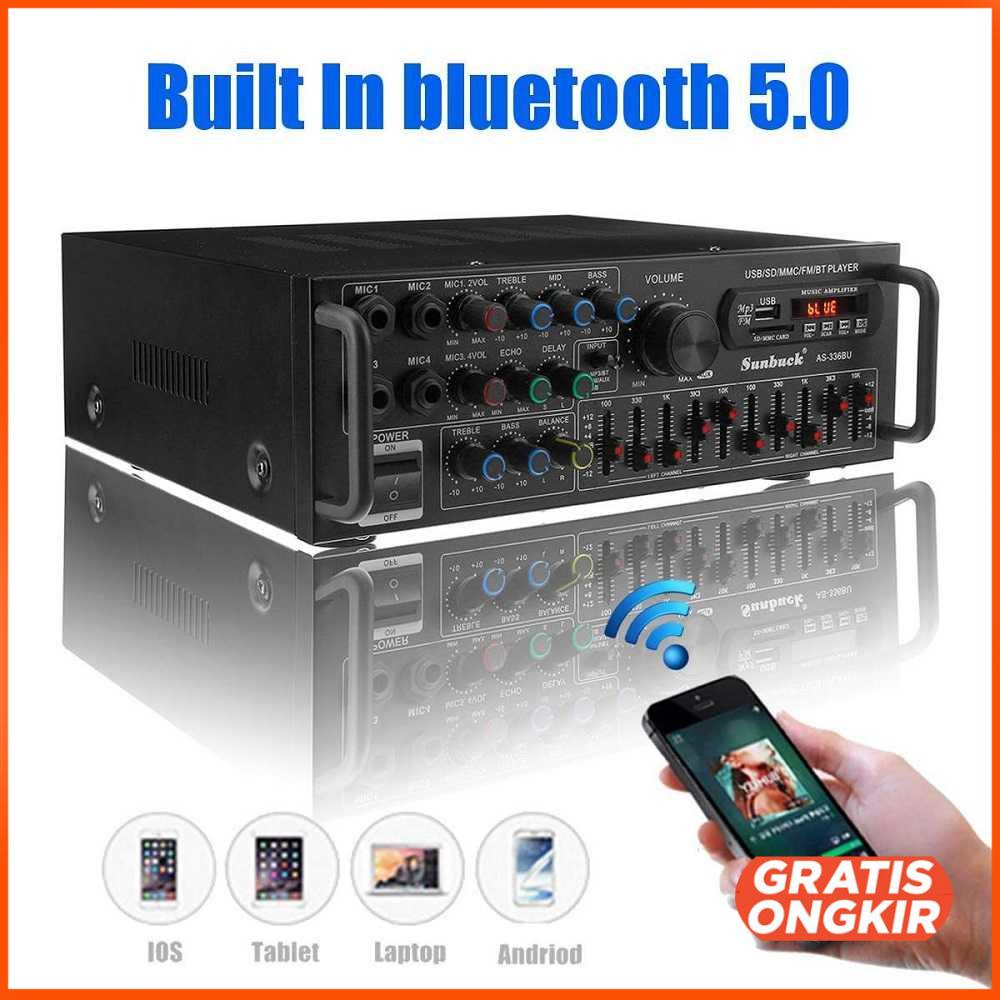 Audio Amplifier Bluetooth EQ Karaoke FM Radio 2000W - AS-336BU