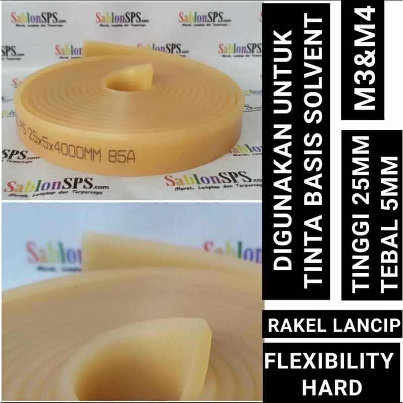 KARET RAKEL SABLON CREAM LANCIP 5MMX25MM