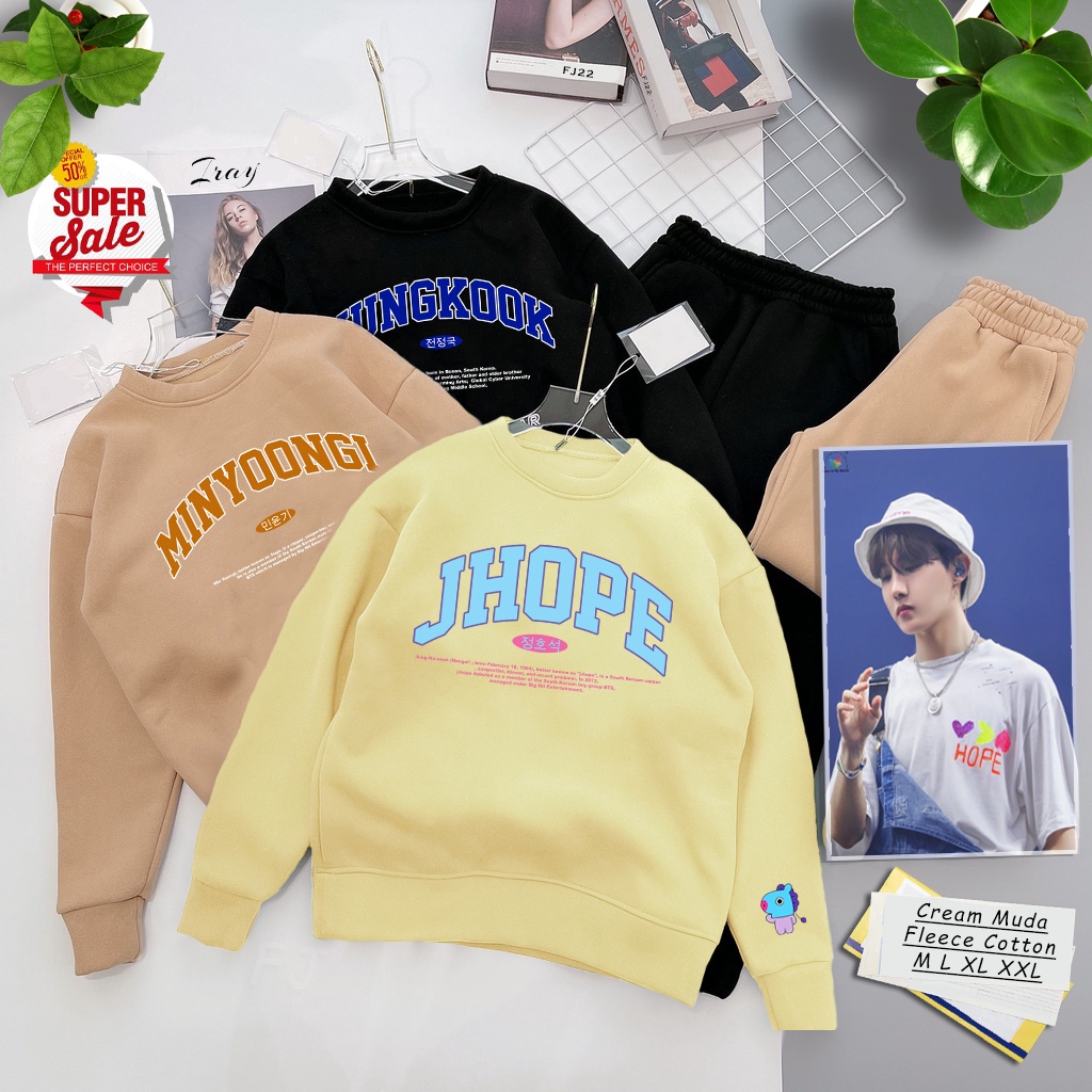 Sweater ( TEBAL ) Jungkook BTS Korea Style | Sweater Pria &amp; Wanita Terbaru | Dhea Fashion | Untitres