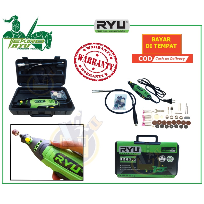 READY RYU Die Grinder RDG 3.2 Mini Grinder Ryu Koper Mesin Gerinda Tuner Botol Bor Tuner / Alat Mesin Porting Motor MURAH ORIGINAL BERGARANSI