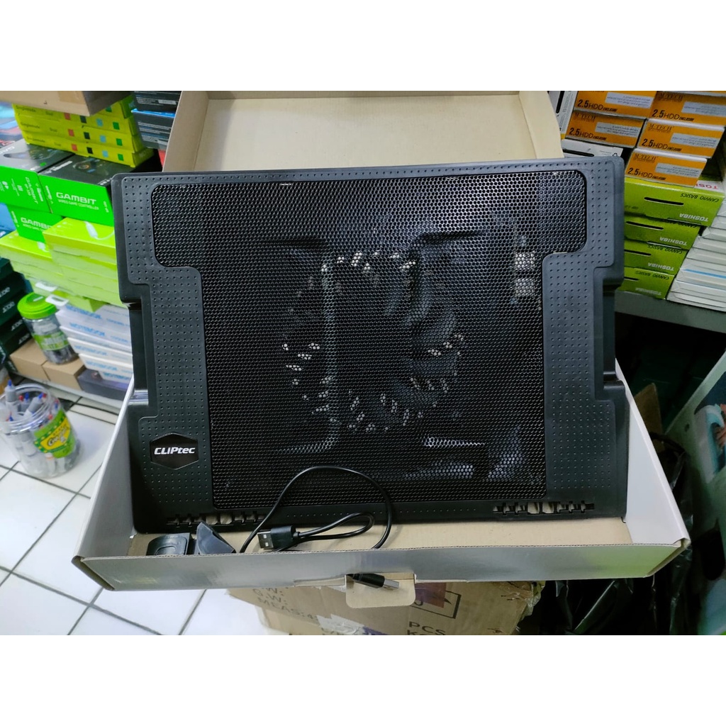 cliptec Original Ergostand rzc170 Cooling Pad Kipas Pendingin Laptop