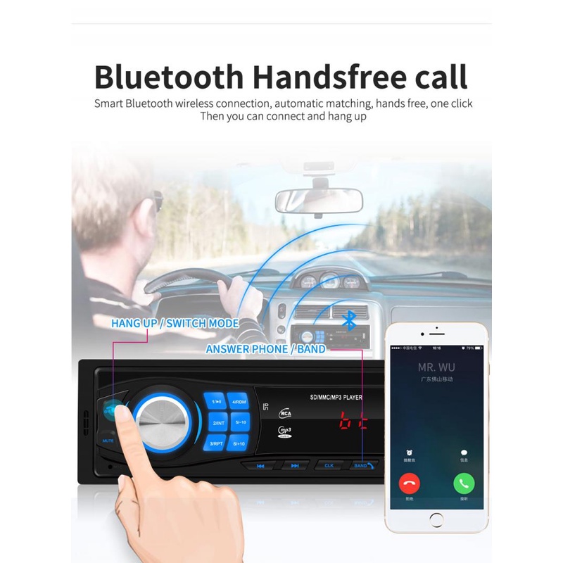 Taffware Tape Audio Mobil MP3 Player Bluetooth Receiver 12V MP3-S210L Radio mobil FM MP3 Player Single 1Din Car Stereo MP3 Player In Dash Auto radio Head Unit Bluetooth USB AUX FM Radio Stereo Sound Effect