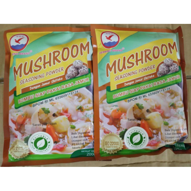 

kaldu jamur/mushroom seasoning powder SU brand 200g merk herring