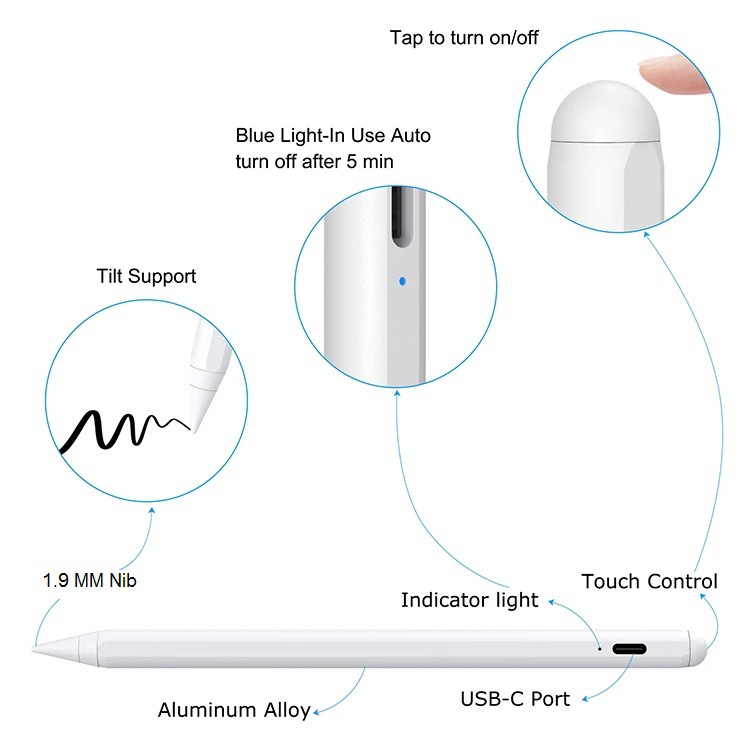 i706 - Active Capacitive Stylus Pen with Palm Rejection for iPd