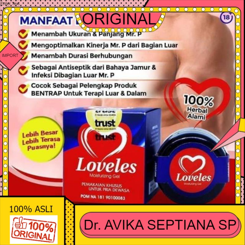 100% ASLI Loveles - Loveless Moisturizing Gel Asli Original 100% Ori