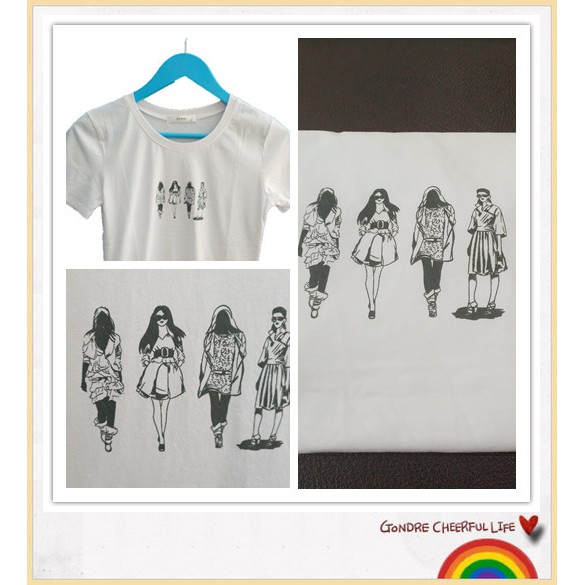 T-shirt / pakaian remaja / baju perempuan / kaos anak / kaos Cewek / Bahan Premium Warna Putih WOMEN